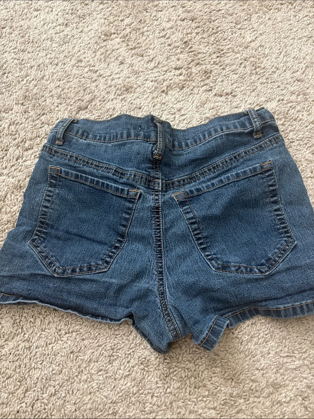 Forever 21 Dark Blue Denim High-Waist Women's Shorts